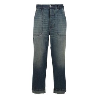 Maison Margiela Straight Jeans, male, Blue, Size: M Straight Jeans