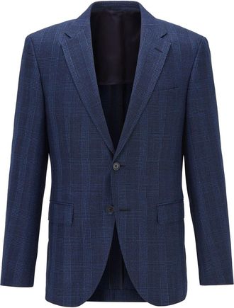 HUGO BOSS Mens Jestor4 Blazer Jacket in Dark Blue Textile - Size 36 (Chest)