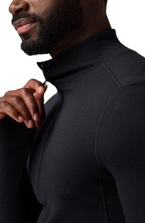 Backcountry Cedars Rws Merino Mid-Wt Baselayer 1/4-Zip Top - Mens in Black at Nordstrom, Size Xx-Large