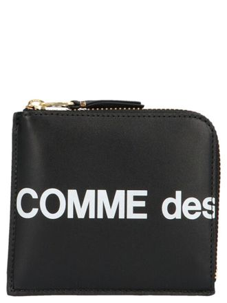 Comme Des Gar&ccedil;ons Huge Logo Wallets And Card Holders Black