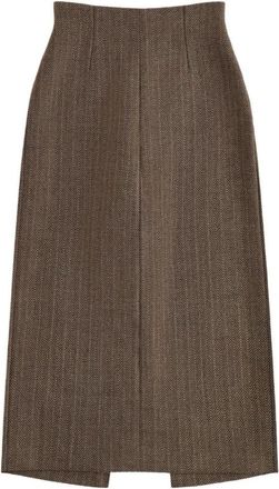 Maison Margiela Dames, Rokken, Bruin, Maat: S Wol