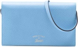 Gucci Pre-owned Cross Body Bags, female, Blue, Size: ONE SIZE Pre-owned Leather Crossbody Bag