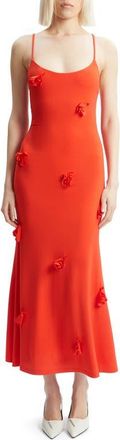 Bardot Lanae Jersey Midi Dress in Fire Red at Nordstrom, Size 2