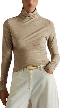 Reiss Louisa Funnel Neck Wool-Blend Top