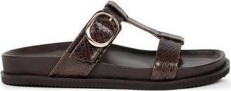 Bobbies Fajar Flat Sandals in Cobra Brown at Nordstrom, Size 11.5