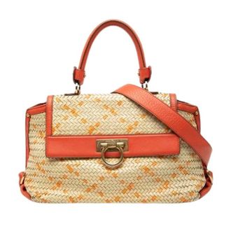 Ferragamo Pre-owned Handbags, female, Multicolor, Size: ONE SIZE Pre-owned Leather Handbag