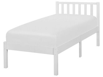 Beliani Cama individual de madera blanco 90x200