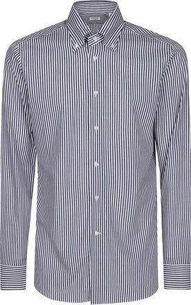 Borriello Overhemden, Heren, Grijs, L, Katoen, Shirt BD