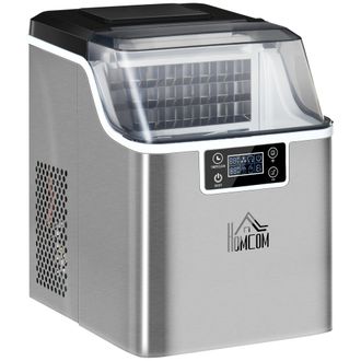 HOMCOM Ice Cube Maker Machine 20kg - Silver | TJ Hughes