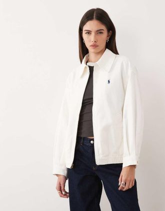 Polo Ralph Lauren Bomber in cotone beige-Neutro