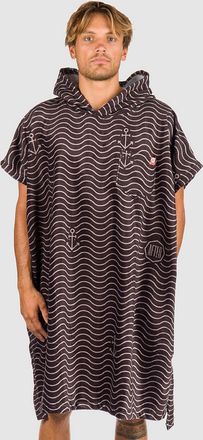 After Waves Surf Poncho schwarz