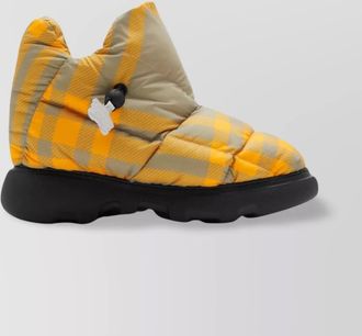 Burberry check pattern chunky sole padded sneakers