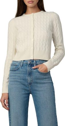 Joe's Dani Cable Cashmere Cardigan in Ecru at Nordstrom, Size X-Small