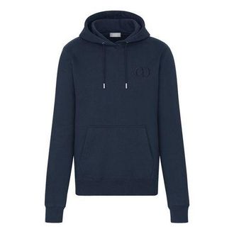 Dior Mens DIOR Logo Embroidered Solid Color Dark Blue 113J698A0531-C585