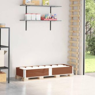 vidaXL Paretale per Pallet Marrone 150x50cm in Legno Massello di Pino vidaXL