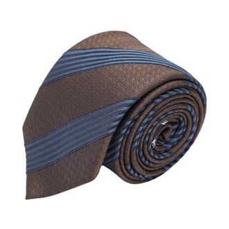 Ferragamo Accessoires, Heren, Bruin, ONE Size, Leer, Cravatta 7cm