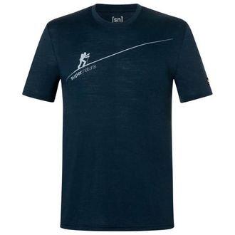 super.natural Haute Route Tee Merinoshirt f&uuml;r Herren | blau