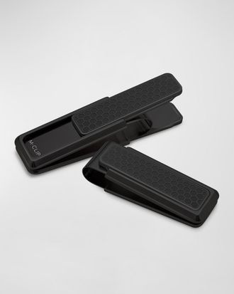 M Clip Men & apos;s Honeycomb IP Black Stainless Steel Money Clip