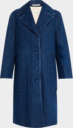 Dries Van Noten Ricca Long Denim Coat