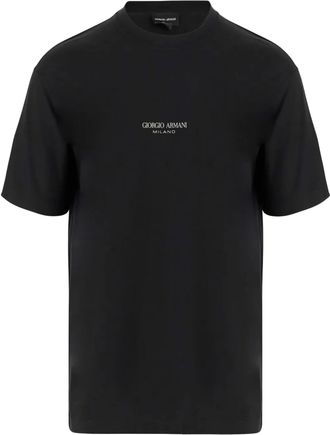 Giorgio Armani Pure Interlock Cotton Crew Neck T-Shirt