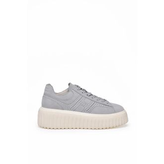 Hogan H-Stripes Allacciato in Suede - female - Hogan - Sneakers - Gray - 2 UK - Shoes