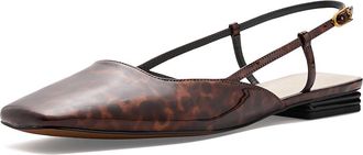 Franco Sarto Tadella Womens Flat Shoes Brown 1 : 8.5 M, Faux Leather