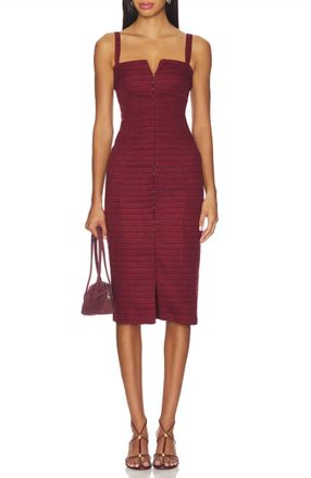 Amanda Uprichard Tisha Midi Dress In Russet