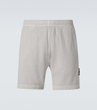 Stone Island Compass cotton fleece shorts