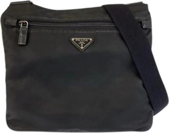 Prada Pre-owned Tessuto Nylon Schoudertas - Dames - Vintage Schoudertas - Zwart - ONE Size - Nylon - Vintage