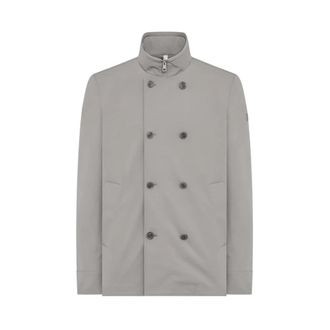 Duno Edurne Double-Breasted Jacket - Heren - Zomerjassen - Grijs - M - Leer - Jassen