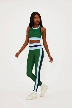 Beach Riot Mariella High Rise Leggings In Ivy Colorblock