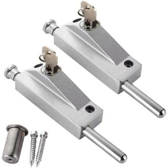 OEM Cerradura De Puerta De Aleaci&oacute;n De Aluminio - Seguridad Antirrobo - Dise&ntilde;o Deslizante - Resistente Al Desgaste Y La Corrosi&oacute;n - Juego De 2 Piezas
