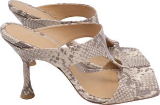 Reformation Aubree Cutout Sandals In Animal Print Leather