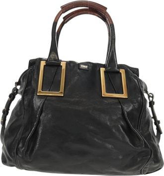Chlo&eacute; Ethel Handbag Leather Black Leather Handbag (Pre-Owned)
