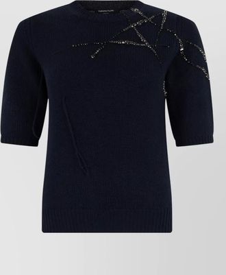 Fabiana Filippi cashmere silk wool three quarter sleeve sweater