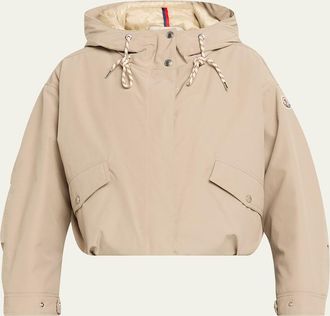 Moncler Eucalyptus Water-Repellent Hooded Jacket