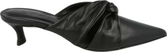 by FAR Womens Leoncia Leather Mules In Black