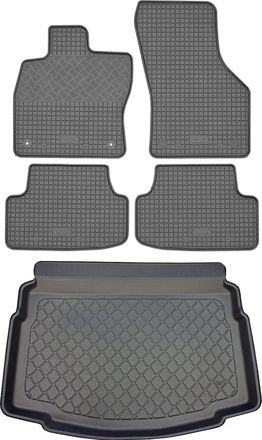 OEM Juego De Alfombrillas De Goma Para Coche Y Alfombrilla Para Maletero Para Volkswagen Golf Vii Hatchback (3/5 Puertas) De Octubre De 2012 A Diciembre D