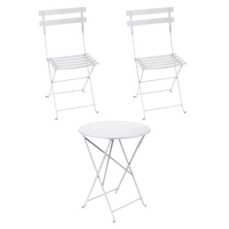 Fermob Bistro Klapptisch + 2 Klappst&uuml;hle, baumwollweiss