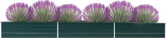 vidaXL Vidaxl - Arriate De Jard&iacute;n De Acero Galvanizado Verde 480x80x45 Cm