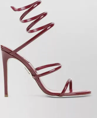 Rene Caovilla patent leather crystal-embellished sandals