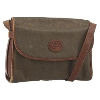 Gucci Vintage, unisex, Bruin, ONE Size, Leer, Pre-owned Vintage Schoudertas