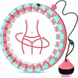 OEM Hula Hoop De Fitness Para Adultos, Nuevo Aro De Fitness De 24 Nudos, 55-125 Cm, Ajustable Y Extra&iacute;ble, Aro Con Pelota De Pesas
