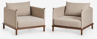 Sklum Sklum - Pack De 2 Sillones De Jard&iacute;n En Madera De Acacia Olivia