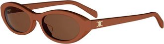 Celine Triomphe Mini Sunglasses - female - CELINE - Sunglasses - Brown - 54 MM - Accessories