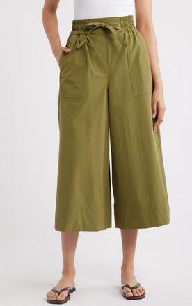 Bernardo Wide Leg Culottes in Fir Green at Nordstrom, Size X-Large