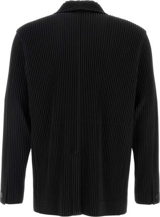 Homme Pliss&eacute; Issey Miyake Mens Pleats Blazer Black Polyester Blazers