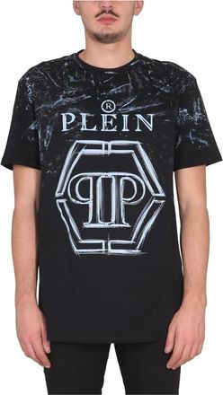 Philipp Plein T-Shirt SS Hexagon - Heren - T-shirts - Zwart - M - Katoen - Tops
