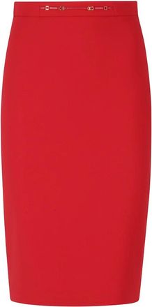 Elisabetta Franchi Gonna - Dames - Kokerrokken - Rood - L - Rokken