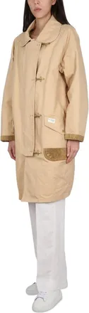 Fay Four-Hook Cotton Trench Coat - Beige